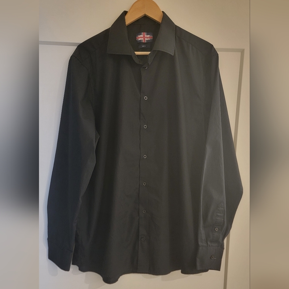 Black Button-Up Shirt size XL